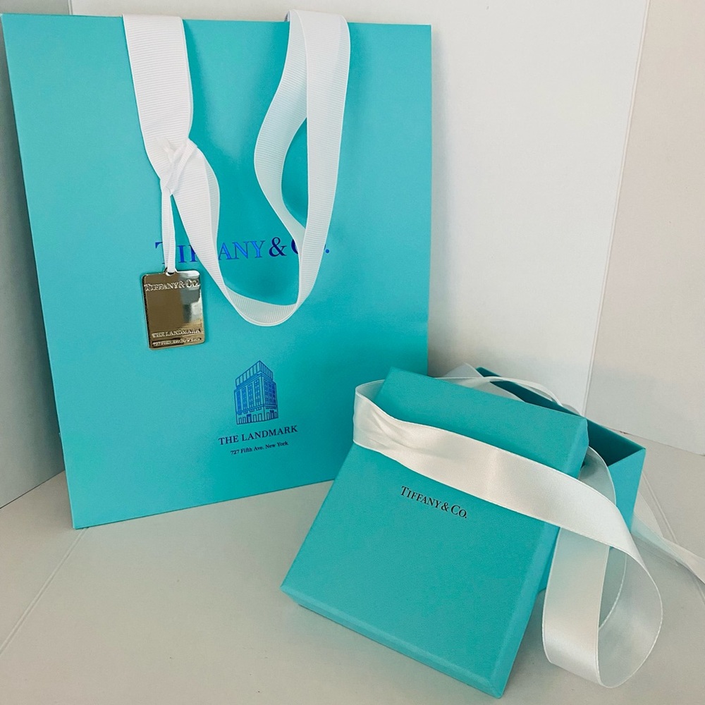 Tiffany New York, The Landmark bag, box & ribbon, *silver charm not included.